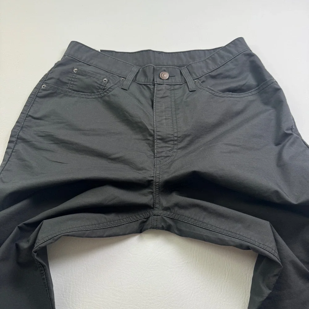 Levis 501 Original Fit Black Chino Pants Mens W30 L30 A3506-1822 Straight Leg